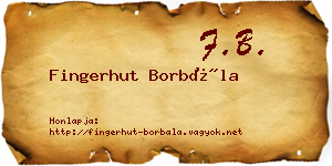 Fingerhut Borbála névjegykártya